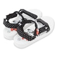 thumbnail image 5 of Disney Women's Minnie Mouse Sandals, Slip-on Double Strap Sandals White Black – 9/10, 5 of 6