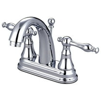 Kingston Brass Normandy Two Handle 4" Centerset Lavatory Faucet with Brass Pop-up