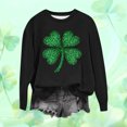 thumbnail image 3 of YABCSAZ St Patricks Day Shirt for Women Irish Tops Shamrock Graphic Shirts St Patricks Day Accessories St Patty's Outfits Casual Crewneck Sweatshirt for Women, 3 of 5