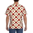 thumbnail image 3 of Vsdgher Fruit Apples Print Men's Dry Fit Mesh Athletic Shirts Moisture Wicking Tennis T-Shirt Tops, 3 of 9