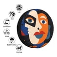thumbnail image 5 of XMXY Face Patchwork Abstract Art Spare Tire Cover, Universal Waterproof Cover for Jeep RV Tire Wheel Protection, 14 inch, 5 of 8