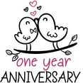thumbnail image 2 of CafePress - 1St Anniversary Cute Couple Doodle Bir - Large Beach Towel, Soft 30"x60" Towel with Unique Design, 2 of 3