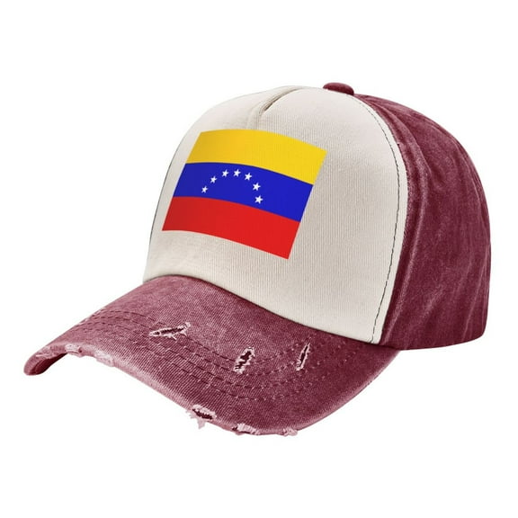 Men Women Venezuela Flag Distressed Twill Cotton Baseball Cap Vintage Adjustable Dad Hat