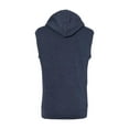 thumbnail image 3 of Adult Triblend Fleece Sleeveless Hooded Sweatshirt - TRUE NAVY TRBLND - 2XL, 3 of 3
