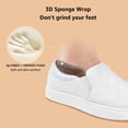 thumbnail image 3 of Women's Slip on Sneakers Platform Walking Shoes Casual Loafers White US 8.5, 3 of 8