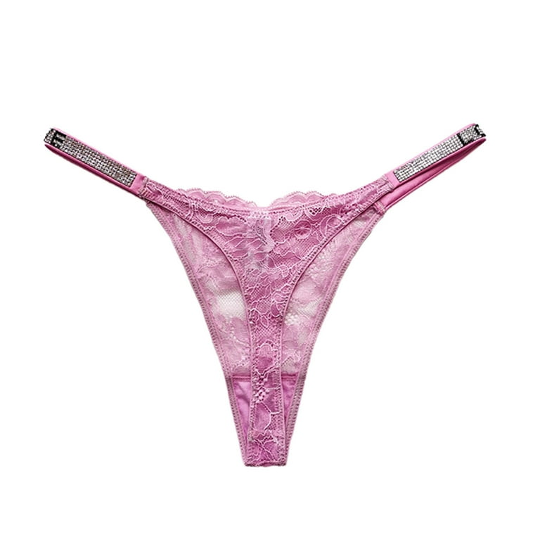 Soma Women's Embraceable All-over Lace Thong Underwear In Pink Size 2xl