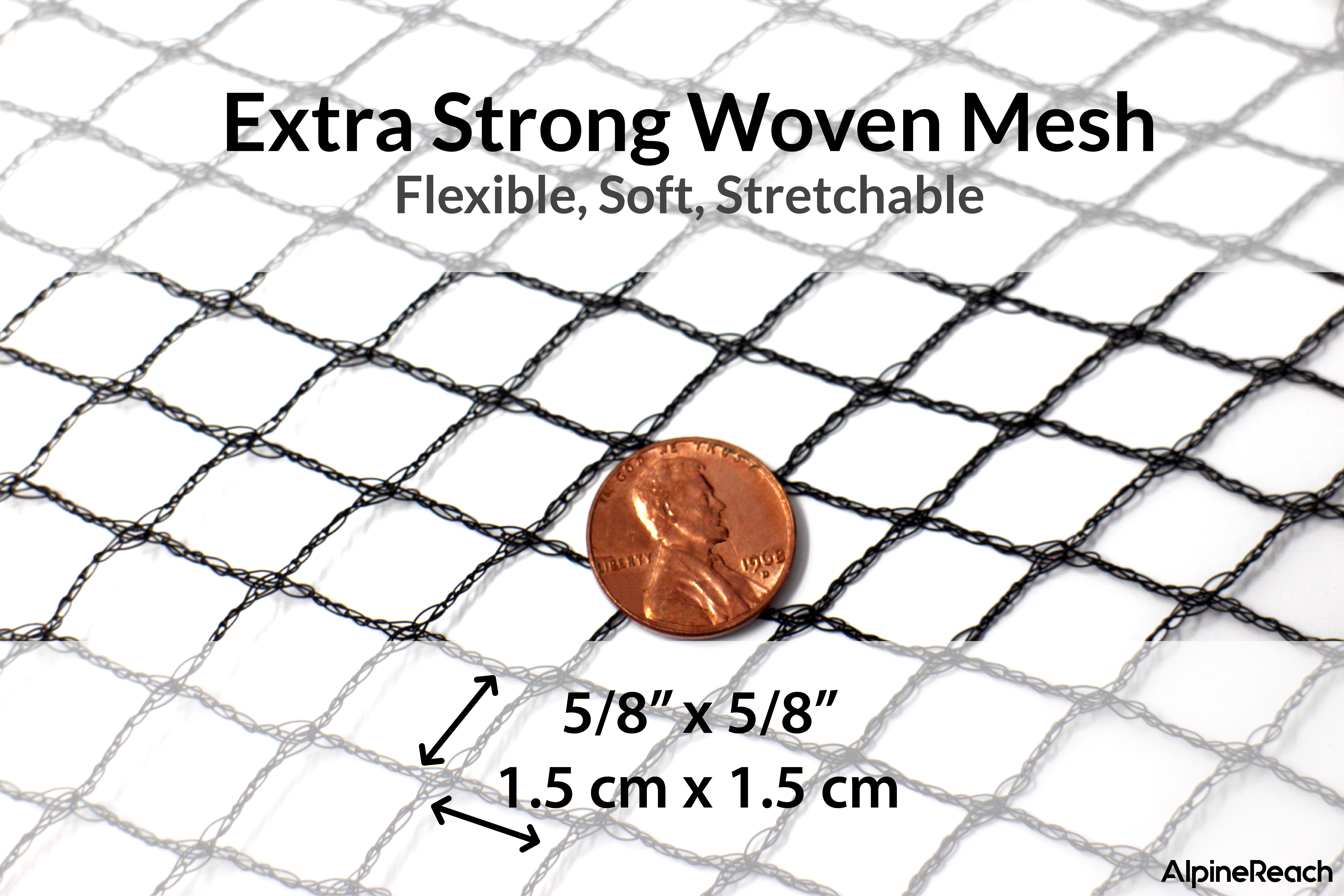 AlpineReach Garden Netting Heavy Duty Protection Mesh Deer Bird Net Black 7.5ft x 65ft