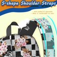 thumbnail image 5 of Pioneer Flower Floral Print Pattern 17" School Backpacks for Teens,Waterproof Oxford Fabric,S-Shape Padded Straps for School,Travel,Hiking,Camping, 5 of 5