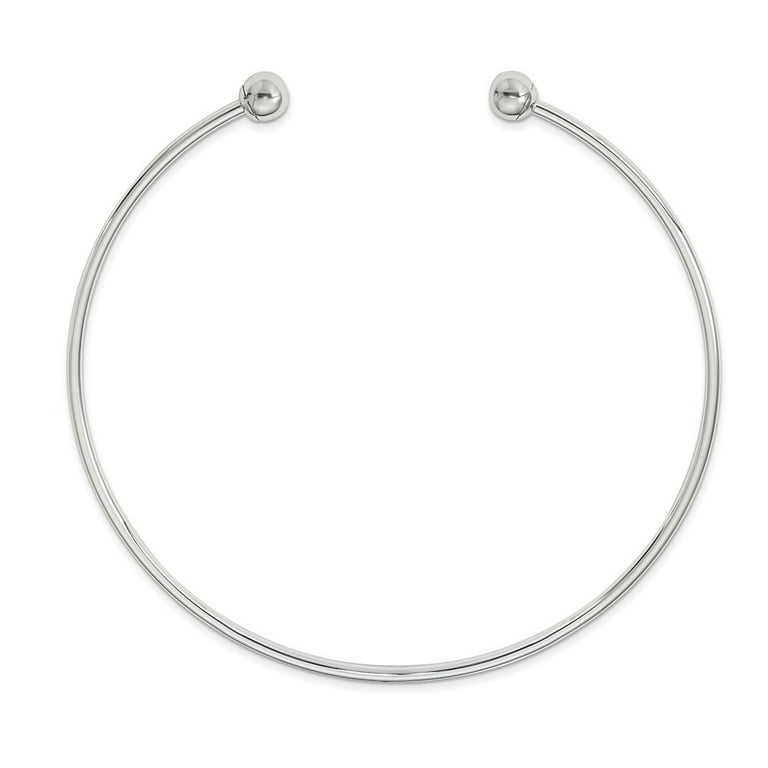 925 Sterling Silver Reflections Choker Cuff Necklace for Adults