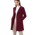 thumbnail image 2 of INSPIRE CHIC Women's Long Sleeves Button Closure Outerwear Mid Length Overcoat, 2 of 7