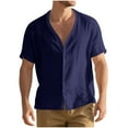 thumbnail image 1 of pstuiky camisetas de hombre, Blusa básica de manga corta con cuello redondo y mangas cortas para hombre camisetas de hombre m, 1 of 5