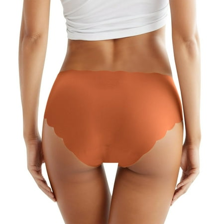 EHRWE Panties For Women Ladies Seamless Hipster No Show Ice Silk Stretch Underwears Bikini Underwear Panty Comfortable