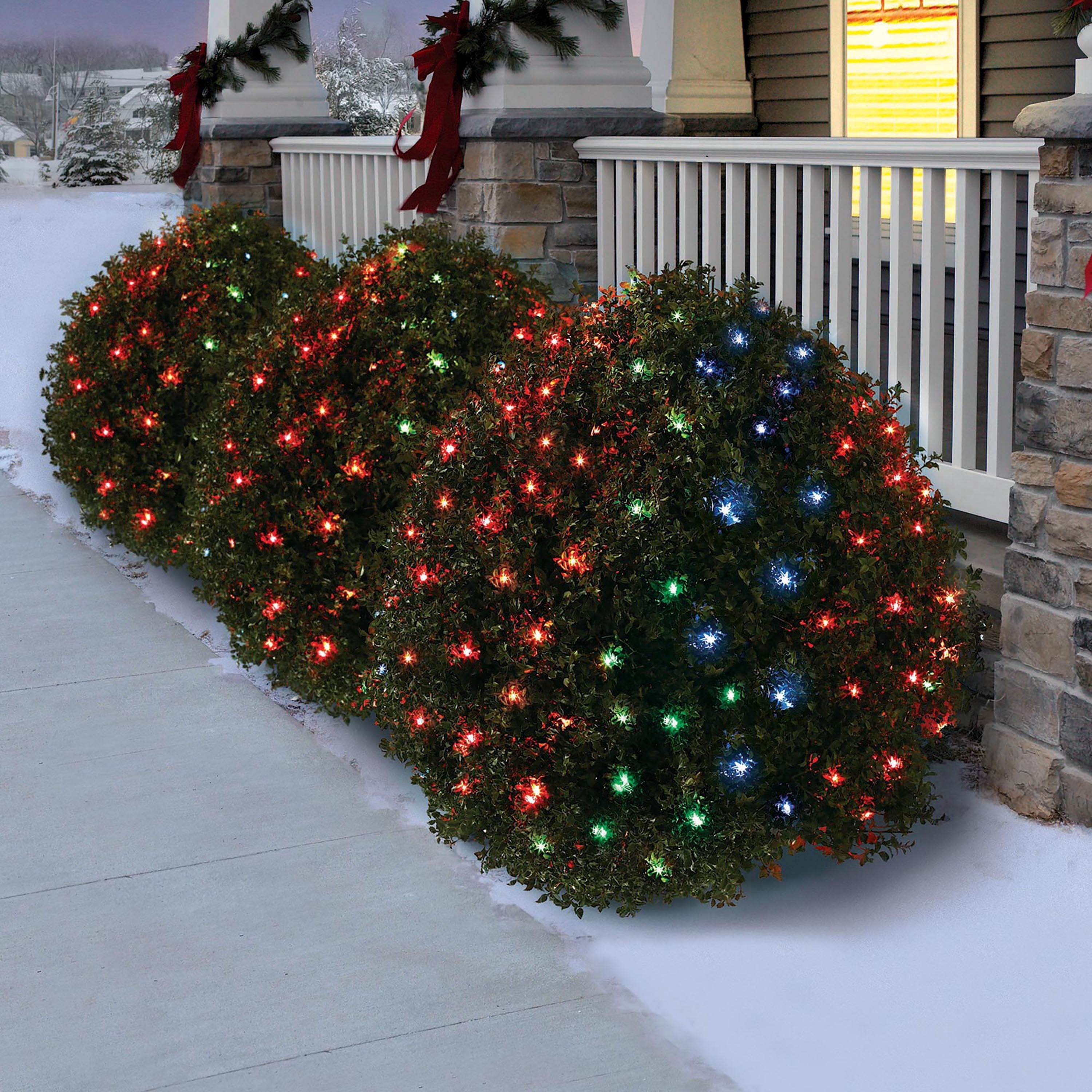 Indoor/Outdoor 160-Count LED 8-Function Sync Christmas Net Lights, Multicolor, Green Wire, 6' x 4', by Holiday Time