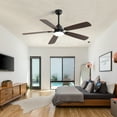 thumbnail image 5 of Tower Fan 52 Inch Classics Ceiling Fan with Led Light 6 Speed Wind 5 Blades Remote Control DC Motor For Indoor,Pedestal Fan, 5 of 9