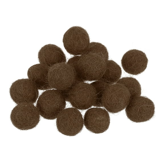 Uxcell Wool Felt Balls Beads Wool Felting Pom 1cm 10mm Brown for Home Crafts Handcrafts Project DIY Pack of 20