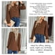 thumbnail image 5 of Blusa de manga larga con cuello en V, blusa con orillo fibroso, blusa de manga larga con botones en V, blusa de manga larga a la moda para mujer, rendimiento inigualable, 5 of 6