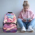 thumbnail image 2 of KUIFORTI Axolotl Bow Kids School Backpack Polyester Large Capacity Bookbag with Multiple Organizer Pockets for Elementary Middle Daily Use Back to School Gifts for Girls, 2 of 7