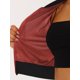 thumbnail image 5 of Chaqueta De Lentejuelas Tipo Aviador Con Cremallera En La Parte Delantera Con Purpurina Brillante Para Mujer rojos S, 5 of 5
