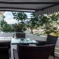 thumbnail image 4 of ALEKO 20' x 10' Grey White Stripes Retractable Motorized Patio Awning Sunshade, 4 of 7