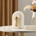 thumbnail image 1 of Light Luxury Household Goods Tissue Box Cave Material living Room Desktop Decoration Wabi-Sabi Style Retro Tissue Storage Box (White), 1 of 6
