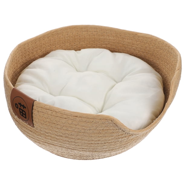 Cama tejida para gatos, nido acolchado y cómodo para mascotas. Cama para gatos y mascotas.