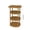 Khaki, variant on 4 Tier Tall Floor Shelf Organizer, Modern Narrow Side Table with Storage, Assemble Yourself Small Space Furniture for Bedroom Living Room, Multi-Level Bookcase as Sofa End Table or Nightstand