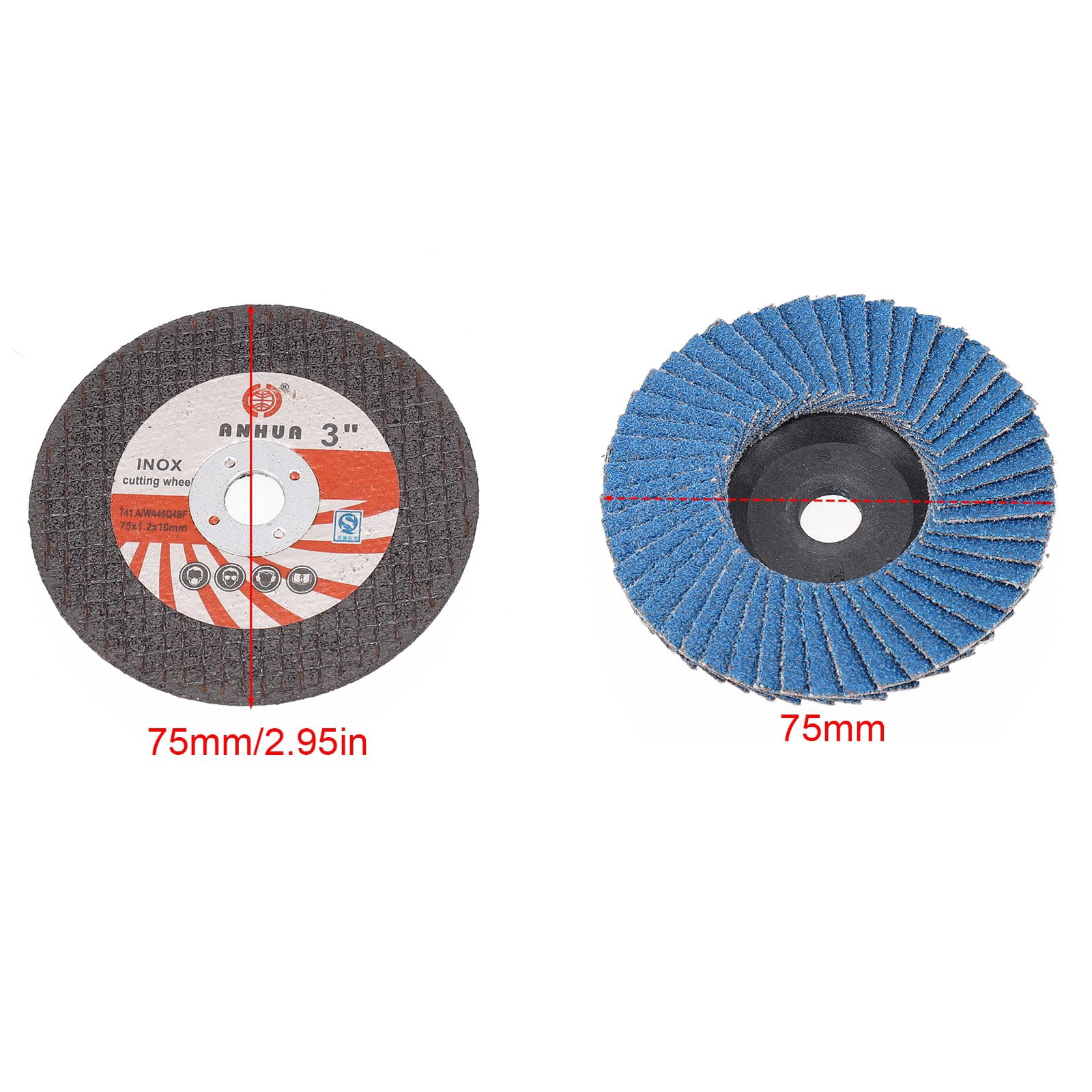 3pcs 75mm Cutting Discs for Angle Grinder, Metal Cutting and Polishing Wheel