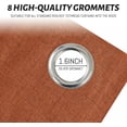 thumbnail image 6 of Yakamok 100% Blackout Burnt Orange Send Linen Curtains 84 Inches Long for Living Room, Room Darkening Textured Curtains for Bedroom with White Liner 2 Panels, 6 of 7