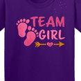 thumbnail image 4 of Inktastic Team Girl Pink Footprints and Arrow Youth T-Shirt, 4 of 5