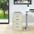 thumbnail image 2 of 2 Drawer Locking Metal File Cabinet in Tan, 2 of 10