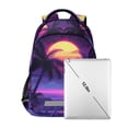 thumbnail image 7 of FORMRS Unisex Backpack Elementary School Travel Bookbag with Reflective Stripes, Pink Digital Art, 7 of 7