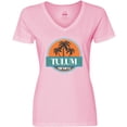 thumbnail image 3 of Inktastic Tulum Mexico Vacation Gift Women's V-Neck T-Shirt, 3 of 5