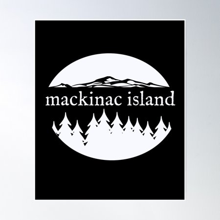 Mackinac Island Michigan Nature Vacation Souvenir Design Poster Wall Art, Modern Wall Decor, 8x12 UNFRAMED