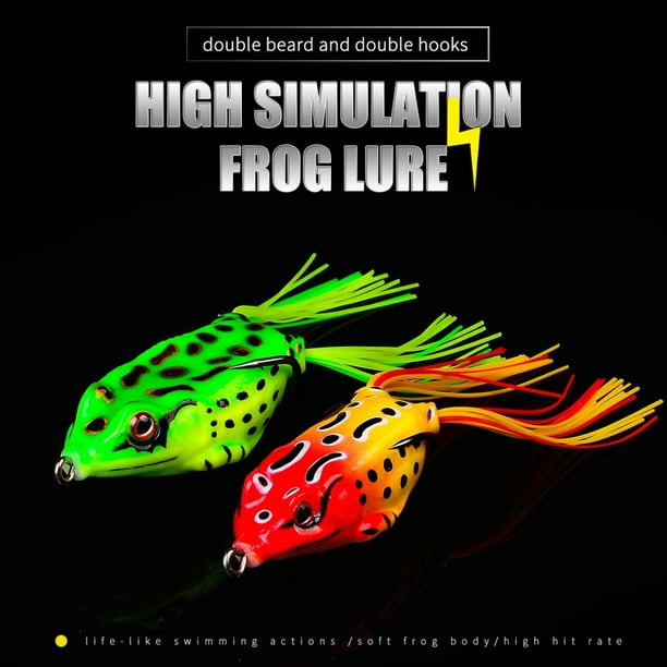 Luvcls Large Frog Topwater Soft Fishing Frogs Lure Bait Bass 13g 6cw8 S3w8 Orange