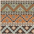 thumbnail image 5 of SAFAVIEH Veranda Luwig Southwestern Indoor/Outdoor Area Rug, 6'7" x 6'7" Square, Terracotta/Chocolate, 5 of 7