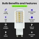 thumbnail image 5 of Bombilla LED Feit Electric G9, equivalente a 40W, regulable, 5 of 8