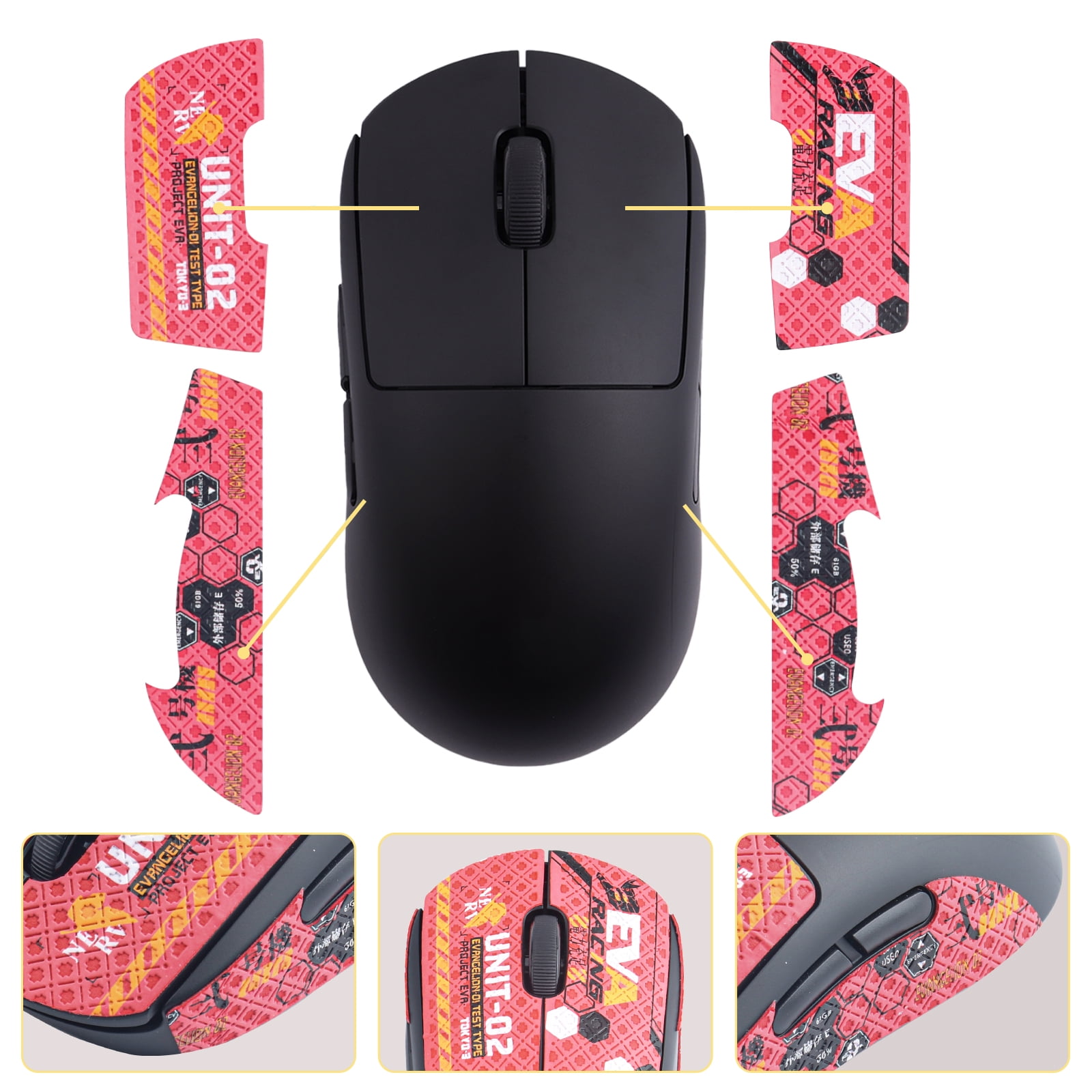 Mouse Anti-Slip Grip Tape, Grips Stickers for Logitech G PRO Wireless  Gaming Mouse, Elastics Refined Side Grips Sweat Resistant Pads/Anti Sweat  Paste