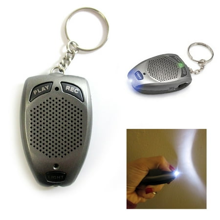 1 Digital Voice Recorder Keychain 10 Seconds Led Flashlight Playback