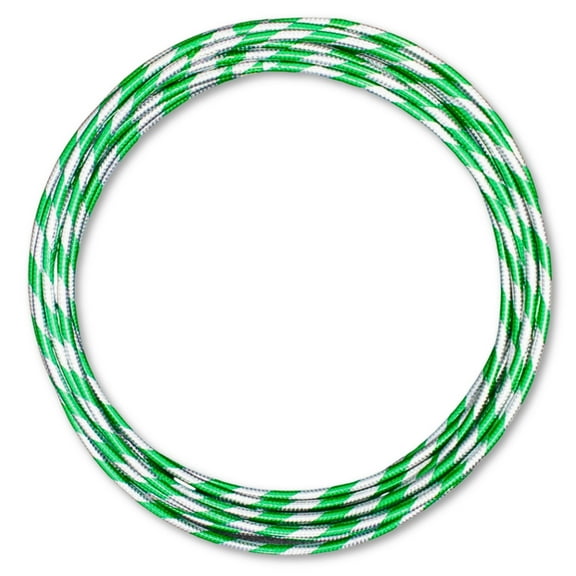 Mardi Gras Spot 24" Green and Silver Glittered Hula Hoop (Dozen)