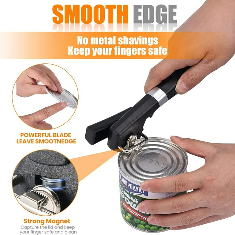 Can Opener Bundle: Starfrit Securimax Auto Can Opener (Safe Edge) + OXO Stainless Steel Bottle & Can Opener