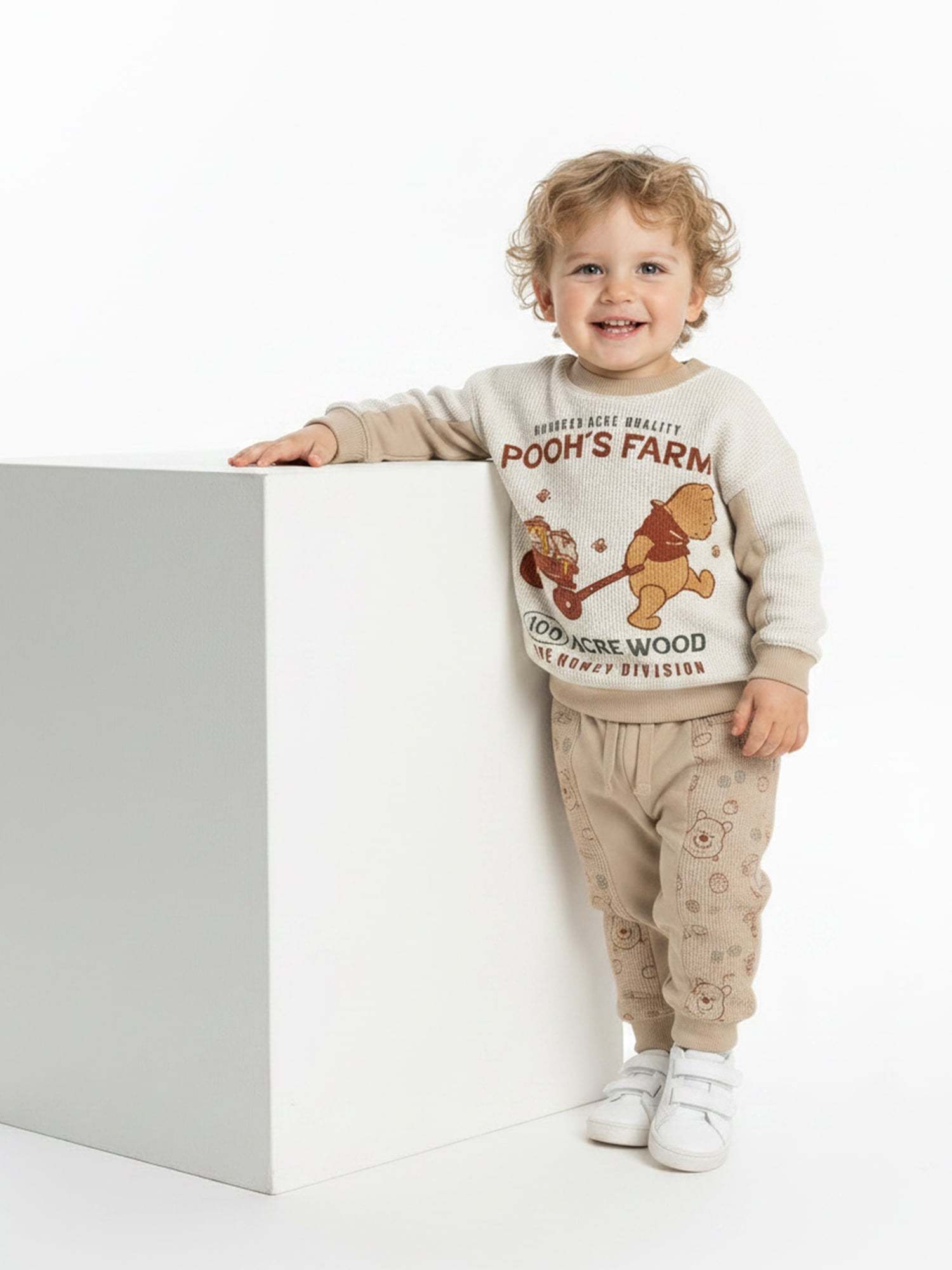 Winnie the Pooh Baby Boys Waffle Knit Top and Pants Set, 2-Piece, Sizes 0M-24M