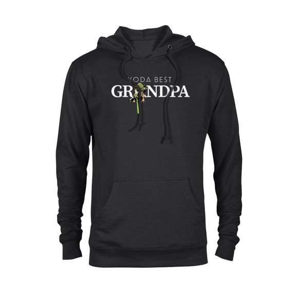 Star Wars Yoda Lightsaber Best Grandpa Birthday Father's Day - Pullover Hoodie for Adults - Customized-Black