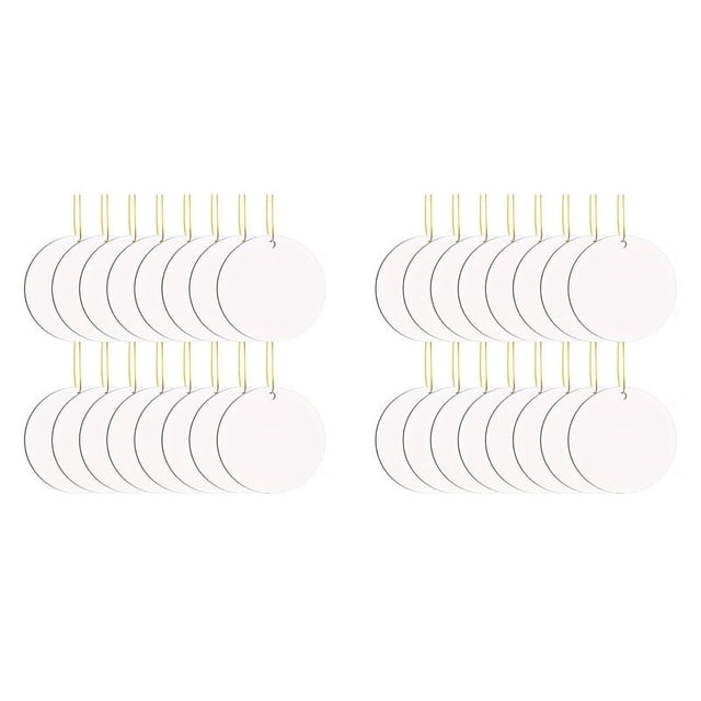 32 Pcs Metal Sublimation Ornament Blanks,for Christmas Tree Decor Blank OrnamentsDIY Handmade Crafts
