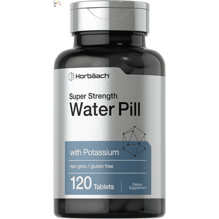 Water Pills | Super Strength | 120 Tablets | Vegetarian, Non-Gmo & Gluten Free Supplement