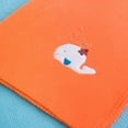 thumbnail image 3 of White Whale - Orange Applique Coral Fleece Baby Throw Blanket (29.5"-39.4"), 3 of 5