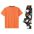 thumbnail image 4 of Grblisyd Halloween Family Matching Pajamas Sets Pumpkin Print Short Sleeve Top & Pants Two Piece Set Sleepwear Pjs, 4 of 5