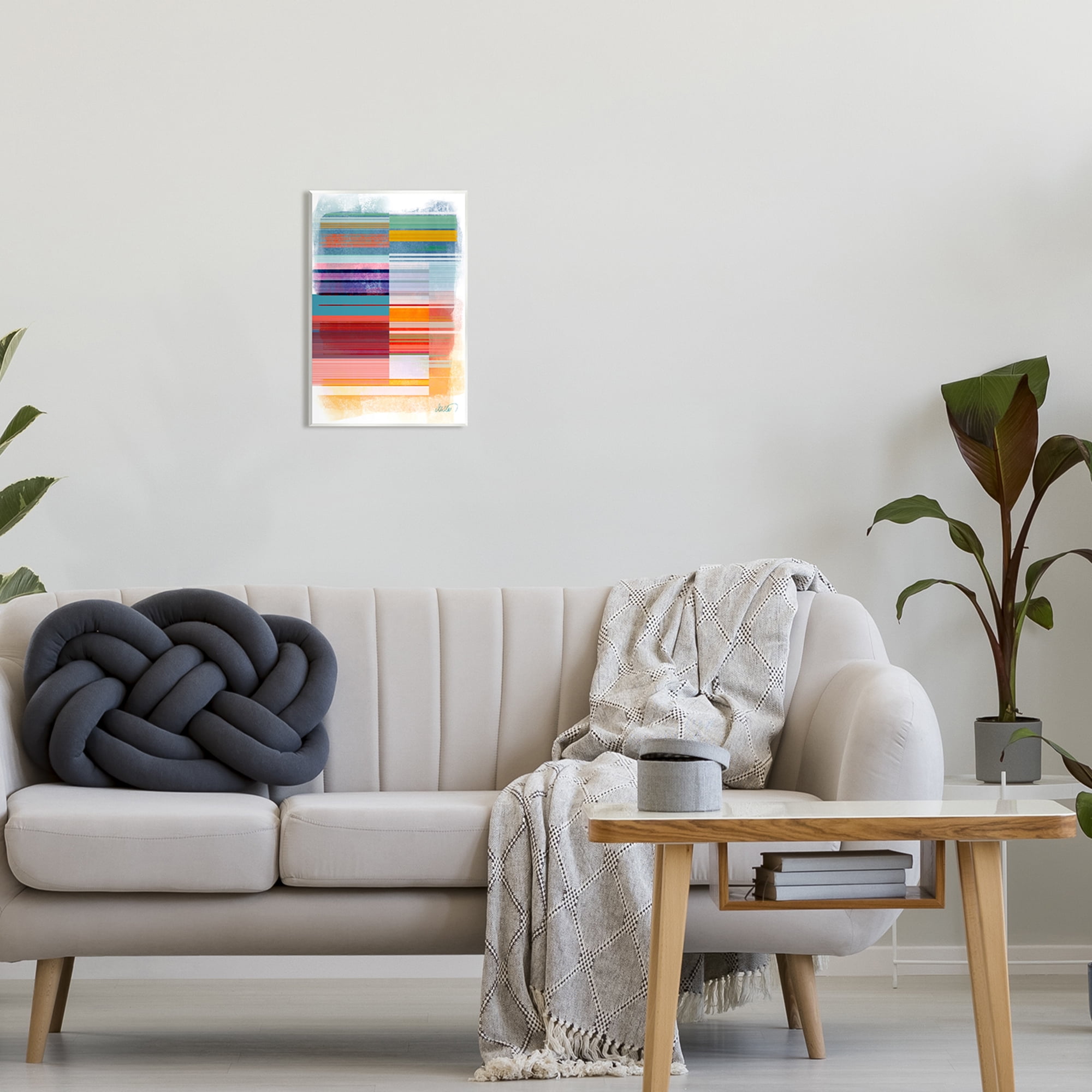 Stupell Industries Patterned Rainbow Abstract Abstract Painting Unframed Art Print Wall Art, 10 x 15