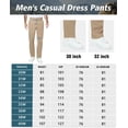thumbnail image 6 of Lavenicole Men's Golf Work Pants 30" 32" Classic Fit Stretch Flat Front Casual Dress Pants with Pockets Khaki, 6 of 6