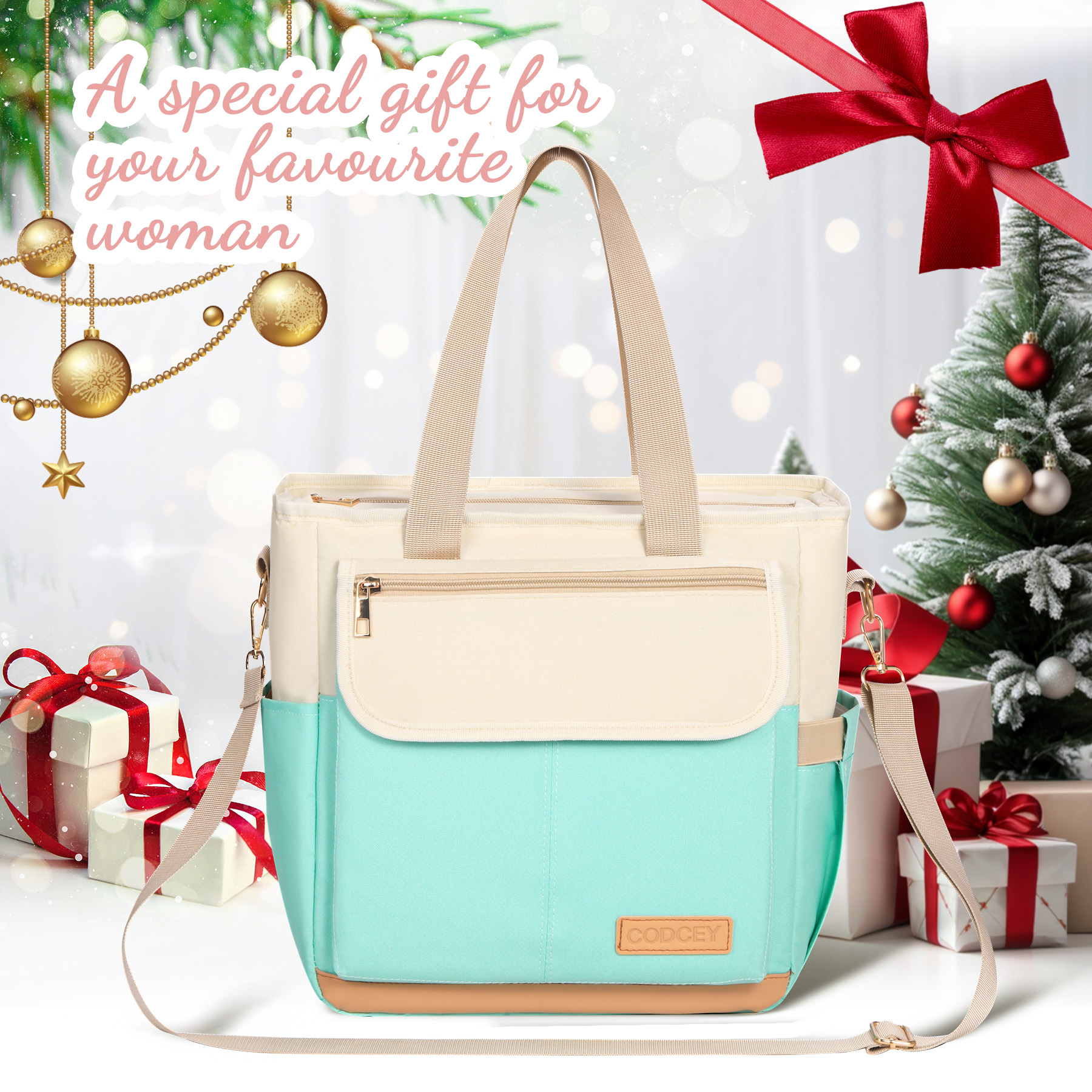 CODCEY Insulated Oxford Reusable Lunch Bags Women