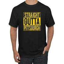 Straight Outta Pittsburgh Pit Fan | Fantasy Baseball Fans | Mens Sports Graphic T-Shirt, Black, Small